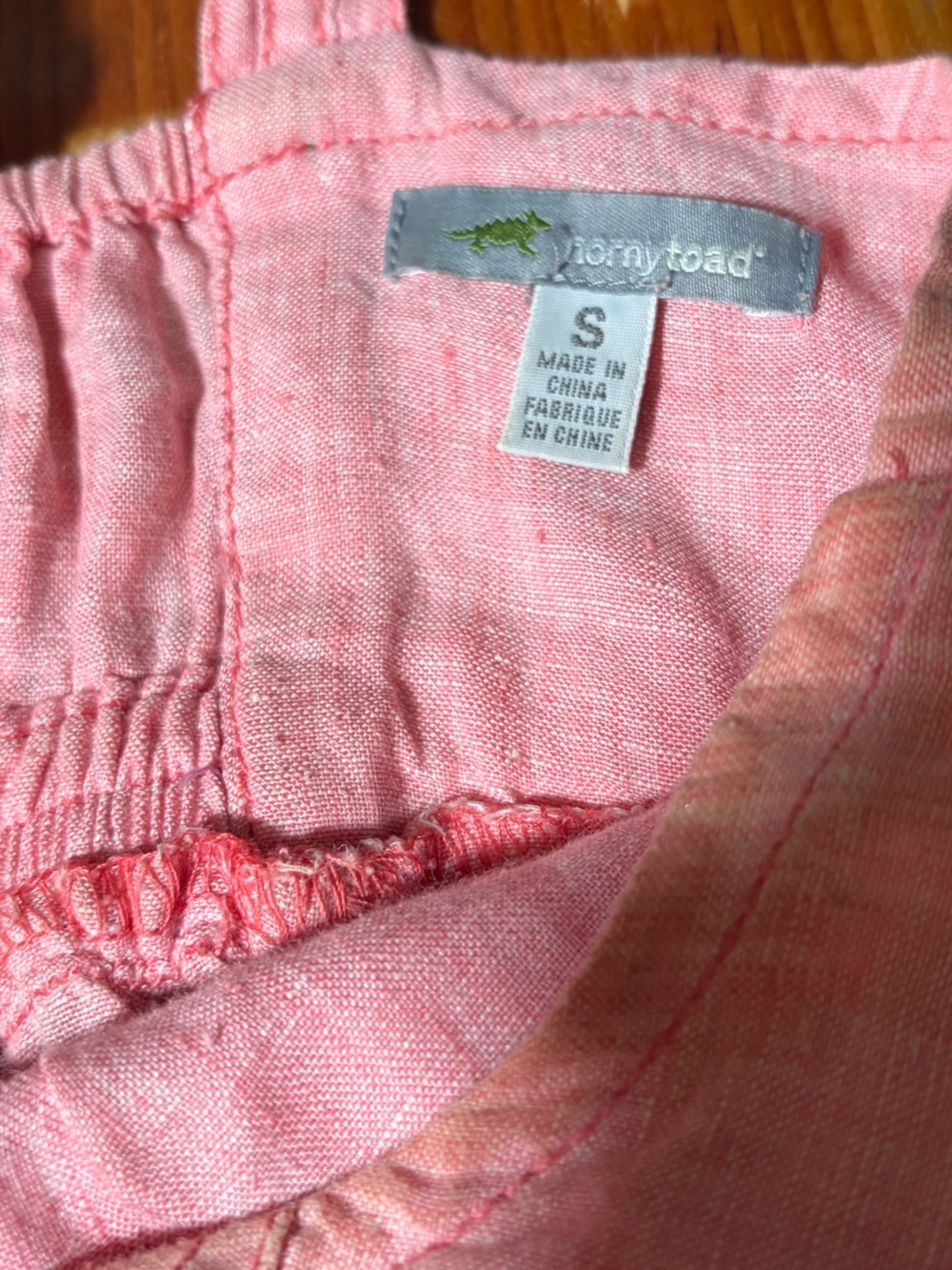Horny Toad Pink Linen Sleeveless Dress Small Beach Vacation Boho - Picture 4 of 6